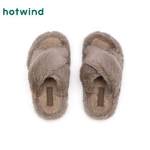 热风加绒毛毛拖女2025年冬季新款保暖毛绒家居鞋纯色百搭女鞋子 - 图3