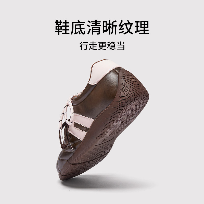 热风黑色德训鞋女2026年春季新款复古软底休闲鞋百搭双鞋带女鞋子,淘宝优惠券,粉丝福利购,淘宝优惠卷