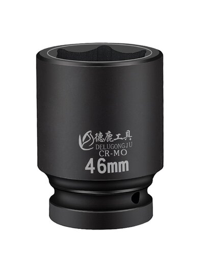 德鹿风炮套筒1寸25.4大风炮气动专用套筒扳手六角汽修铬钼钢CR-MO - 图3