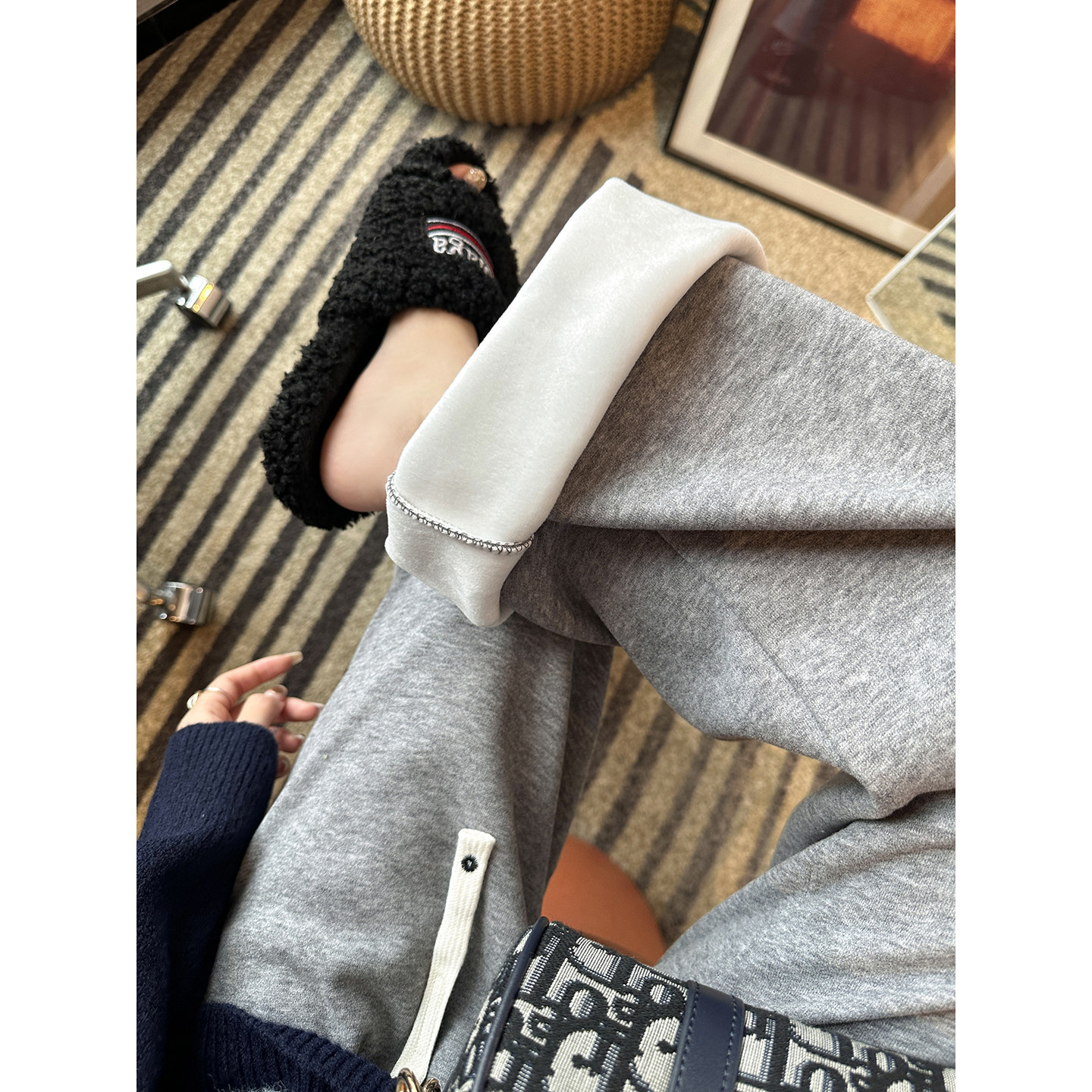 新升级！豆腐裤~加绒宽松糯米裤女秋冬新款柔软垂感阔腿休闲裤长,淘宝优惠券,粉丝福利购,淘宝优惠卷