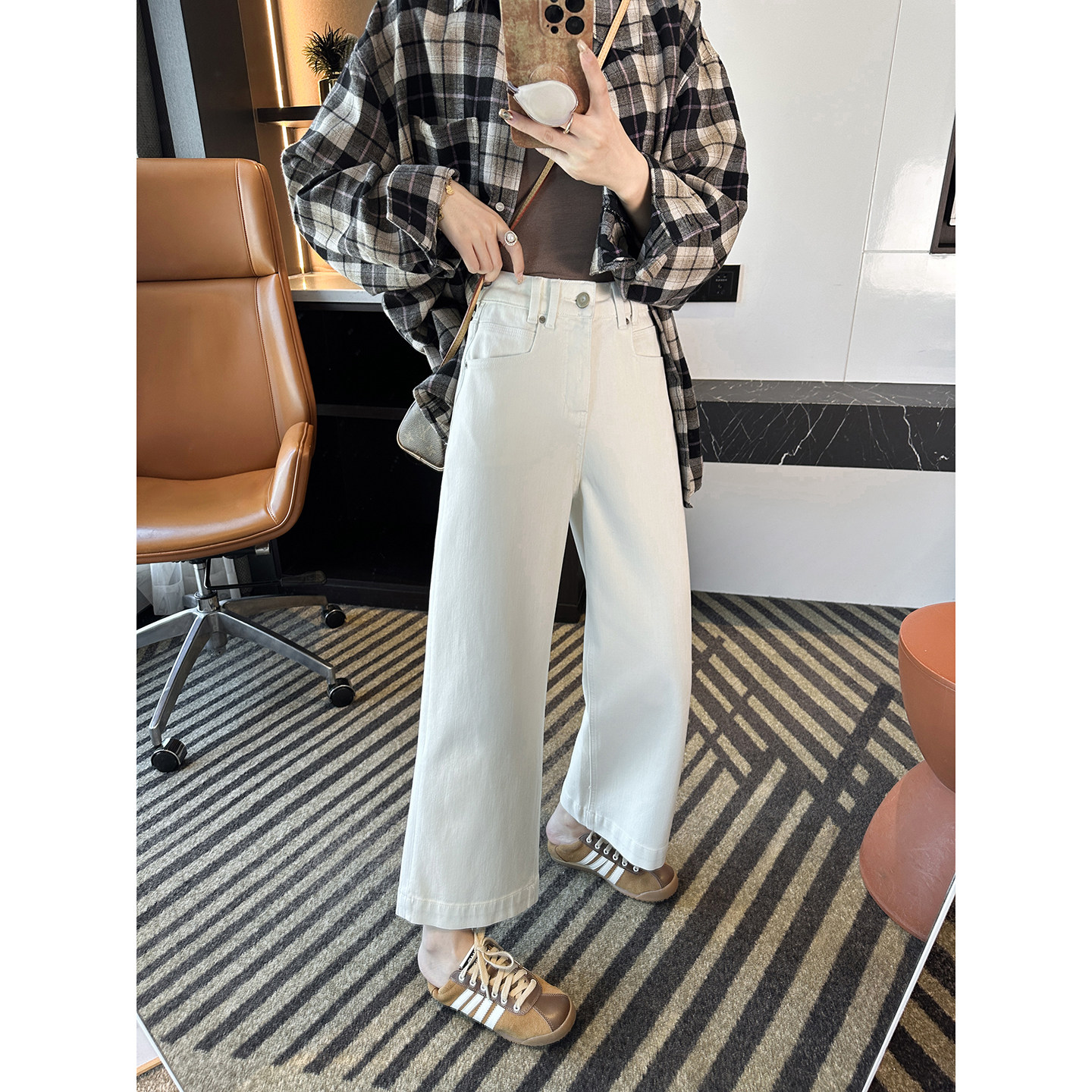 小个子天菜！~九分直筒牛仔裤女2026春季新款高腰宽松阔腿奶奶裤,淘宝优惠券,粉丝福利购,淘宝优惠卷