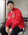 Tide thương hiệu quần áo nam size lớn cộng với phân bón để tăng áo khoác thêu Phiên bản Hàn Quốc của áo khoác lỏng lẻo mùa thu quần áo bóng chày nam - Đồng phục bóng chày