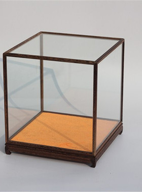 展示柜宝笼鸡翅木防尘罩玻璃罩