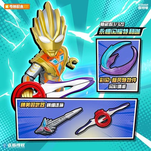 奇妙口袋积木人艾克斯奥特曼翻翻乐1234弹盲盒欧布奥特曼生日礼物 - 图0