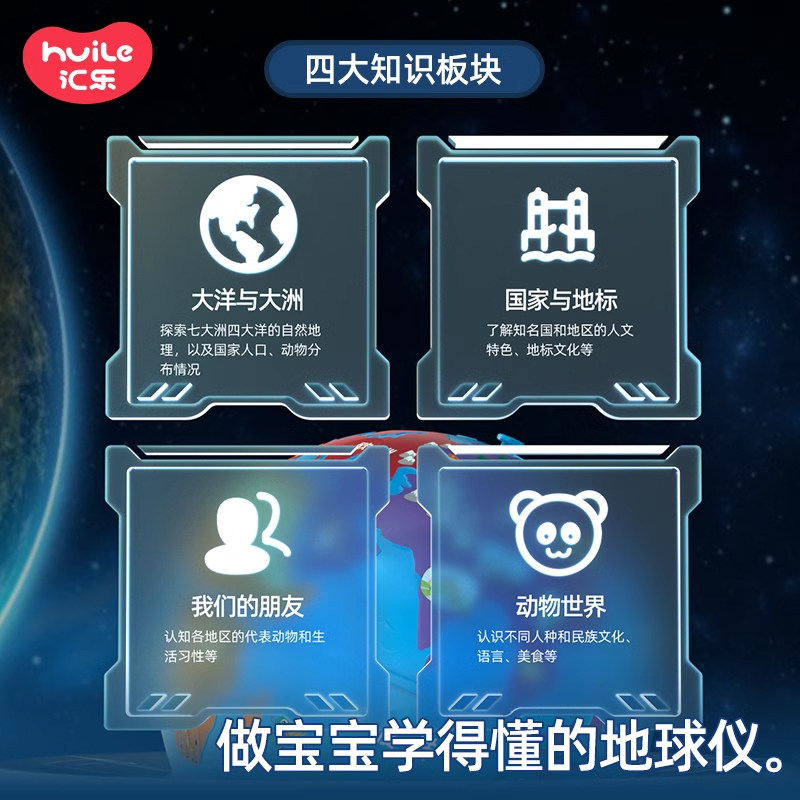 汇乐地球仪百科宝宝3—6岁启蒙点读机早教机儿童生日礼物礼盒装,淘宝优惠券,粉丝福利购,淘宝优惠卷