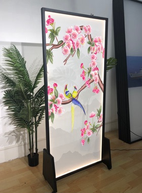 2023新品刺绣超大宽幅屏风装饰画