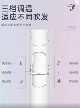 飞科吹风机学生宿用大风力速干不伤发护发电吹风折叠新款官方正品