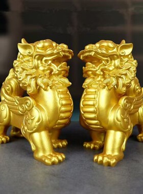 铜锌合金貔貅摆件貔貅摆件客厅店铺装饰工艺礼品