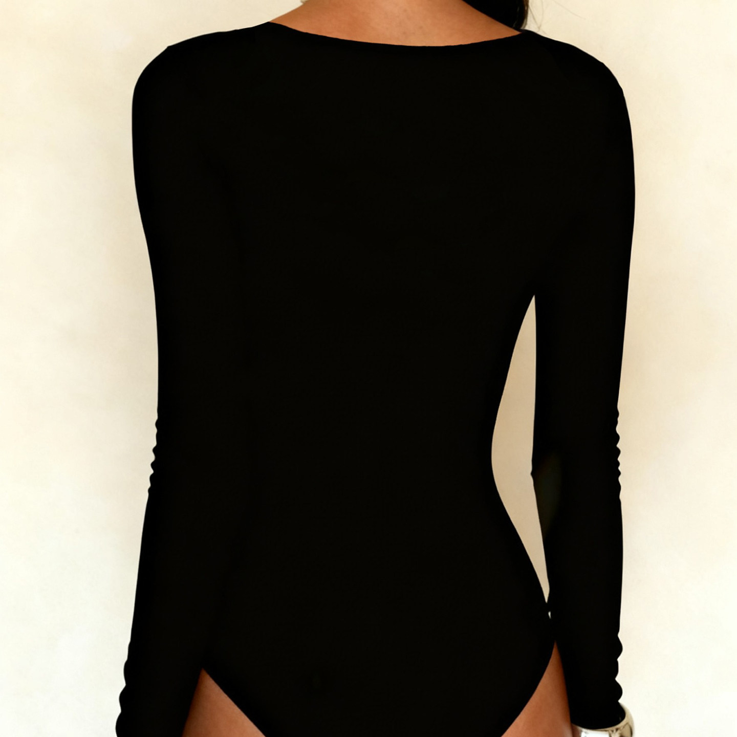 ROCKMORE【欧美辣妹】深V领蕾丝拼接长袖连体衣 镂空交叉绑带上衣,淘宝优惠券,粉丝福利购,淘宝优惠卷