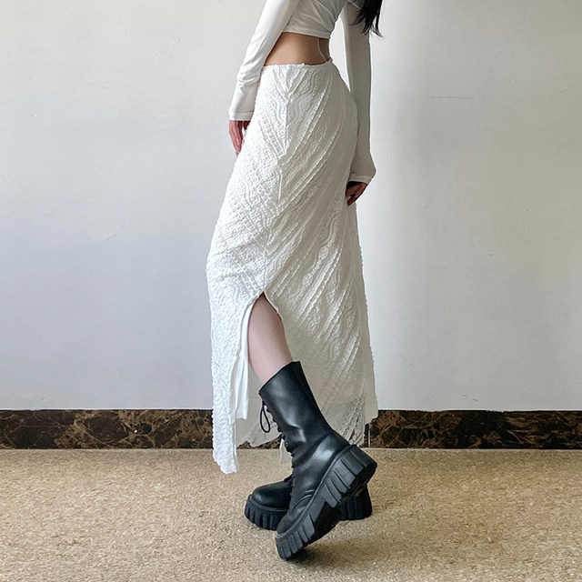 Pure lust ແບບ twill jacquard slit ຮ້ອນເດັກຍິງ