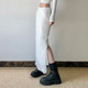 Pure lust ແບບ twill jacquard slit ຮ້ອນເດັກຍິງ