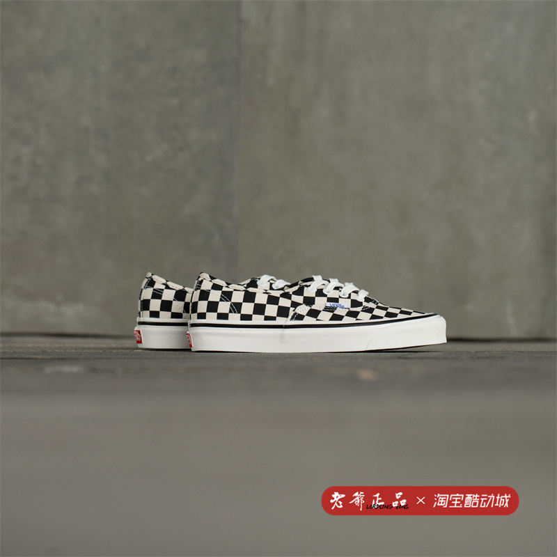 VANS Authentic 44 DX安纳海姆黑白棋盘格低帮帆布鞋VN0A38ENOAK-图1