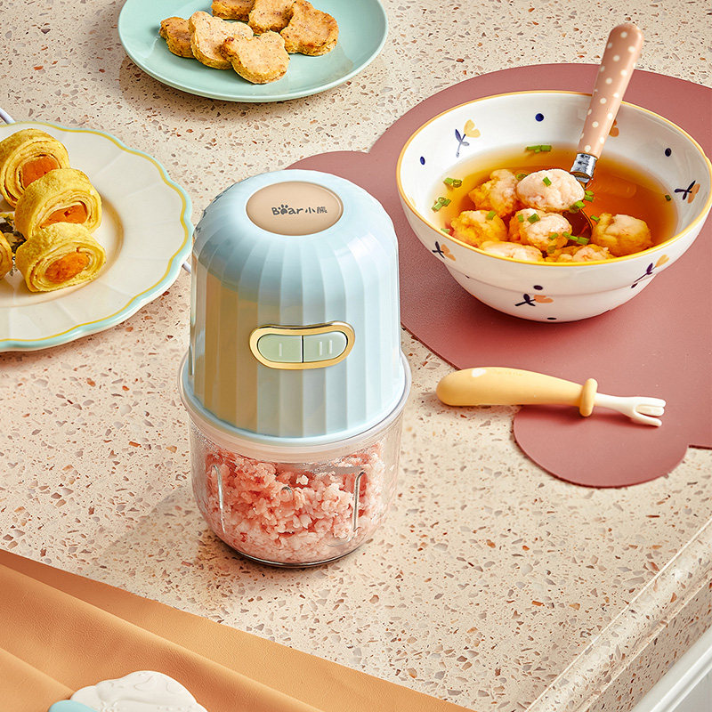 小熊辅食机料理机婴幼儿宝宝绞肉机 小熊生活电器宝宝料理机/食物搅拌器