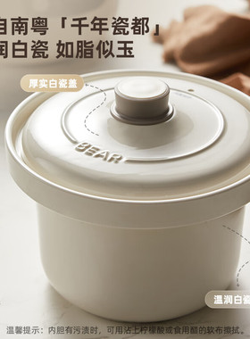 小熊电炖锅全自动煮粥煲汤智能