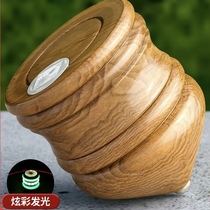 Top Old Bull Solid Wood Tops big All children Toys Fitness Old-fashioned Pumping Woody Ice Monkey Whip Rope Tops