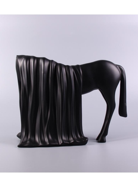 创意白马雕塑摆件样板房酒店会所玄关酒柜电视柜桌面书房北欧摆件