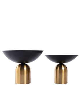 轻奢极简新中式金属托盘果盘桌面摆设客厅茶几样板间售楼处装饰品