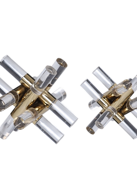 透明几何水晶树脂摆件酒柜电视柜玄关装饰品样板间酒店美式现代