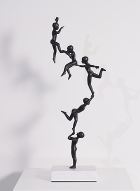 抽象人形摆件酒店样板间客厅装饰品酒柜玄关摆设现代简约风格轻奢