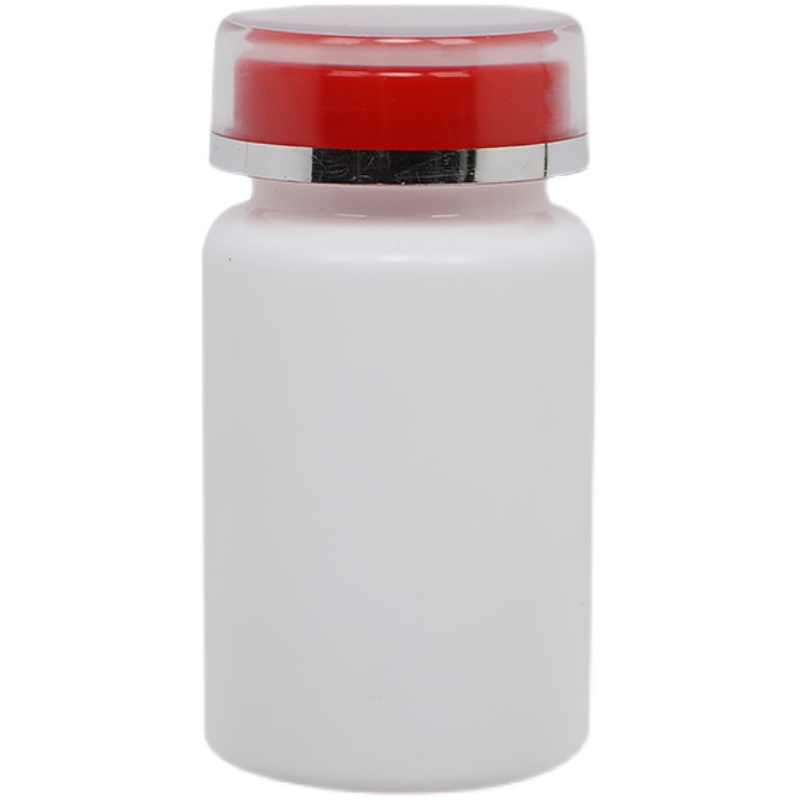 高档塑料小药瓶空瓶子便携密封分装瓶带盖装药白色胶囊迷你样品瓶-图3