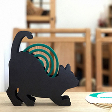 ладан 猫咪蚊香盒创意香薰炉夏日驱蚊防火防灰复古风物家居送艾草驱蚊香