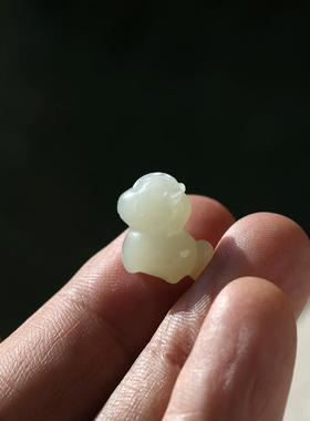 天然和田玉/缅黄 生肖马上下通孔 手链款  带编绳