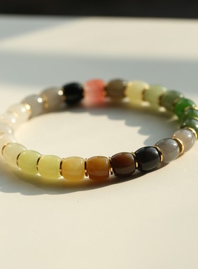 天然和田玉多宝手链