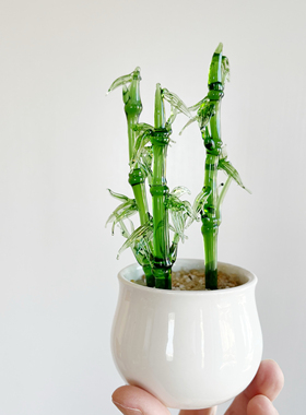 非遗琉璃竹子摆件手工创意家居饰品客厅玄关电视柜装饰品桌面礼物