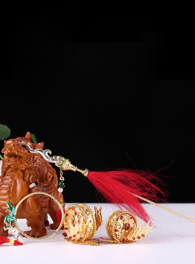 哪吒三太子兵器配件神像法器三太子李哪吒火尖枪乾坤圈风火轮