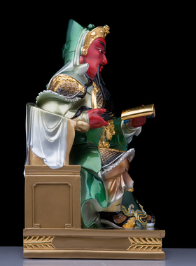 纯铜关公佛像中式客厅工艺品摆件