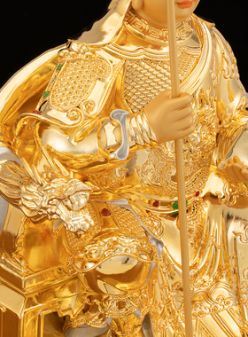 康盛纯铜家用供奉摆件华光大帝