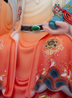 月老像 汉白玉月老雕像牵红线月下老人红衣月老星君道家供奉摆件