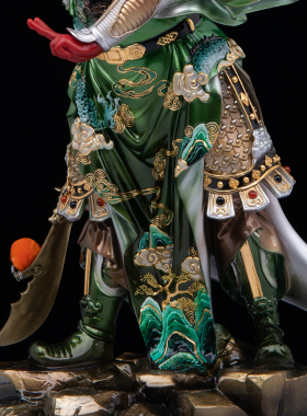 铜雕关公神像武财神关二爷铜像