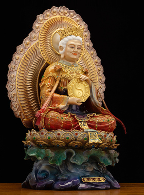 康盛黄铜供奉摆件无生老母神像