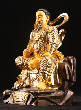 纯铜供奉真武大帝摆件佛像