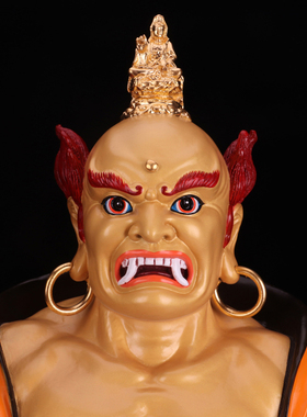 纯铜彩绘寺庙供奉摆件佛像