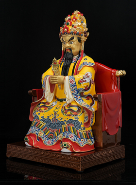 五台山广济龙王铜像全铜彩绘