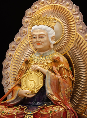 康盛黄铜供奉摆件中式无声老母像