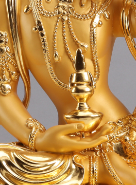 纯铜彩绘密宗菩萨自在风观音佛像