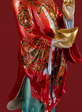 康盛黄铜供奉摆件招财进宝童子像