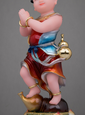 道家炼丹童男童女家居供奉