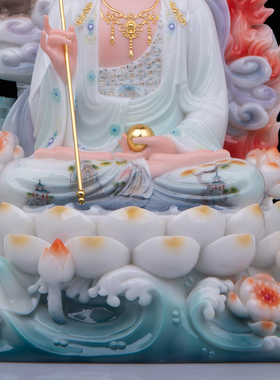 康盛汉白玉供奉摆件中式全堂佛像