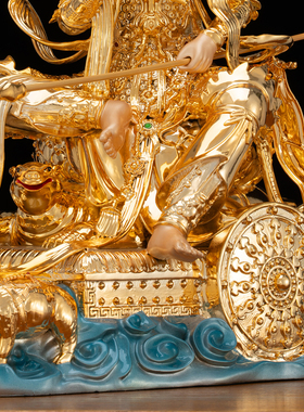 康盛黄铜供奉摆件中式斗姆元君像