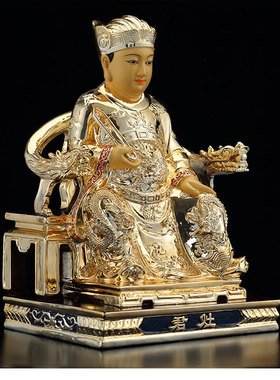 工艺神像台湾纯铜鎏金供奉灶王爷