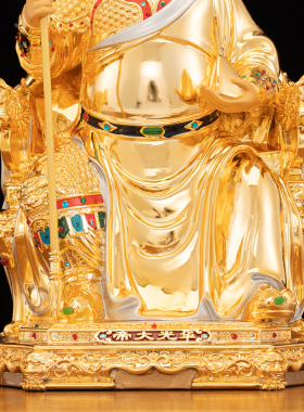 康盛纯铜家用供奉摆件华光大帝