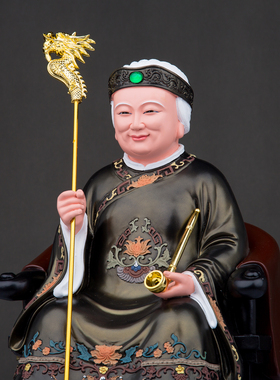 树脂彩绘黑老太太神像黑妈妈像