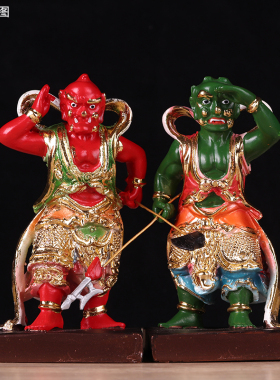 妈祖护法供奉千里眼顺风耳神像