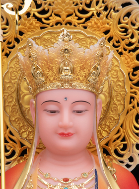 圣丰汉白玉全堂佛释迦观音地藏像