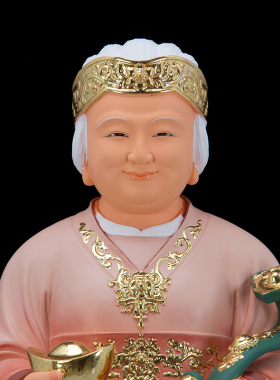 12寸树脂大伯公福德神佛像土地婆