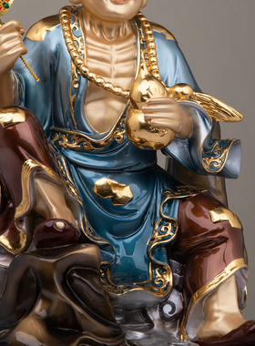 康盛黄铜供奉摆件中式济公活佛像